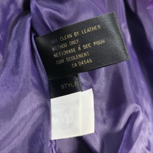 VTG Giorgio Ferrini Purple Suede 80s Cropped Jacket Paisley Boho Biker M - MINT - Picture 9 of 12